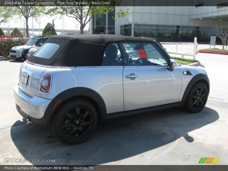 Pure Silver Metallic / Black/Grey 2009 Mini Cooper Convertible