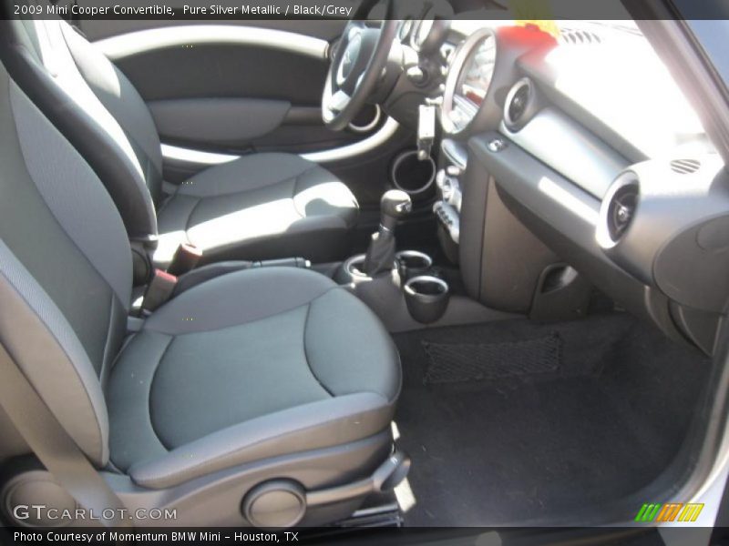 Pure Silver Metallic / Black/Grey 2009 Mini Cooper Convertible