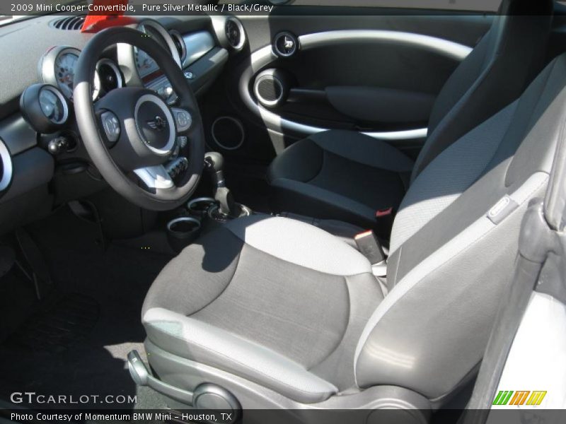 Pure Silver Metallic / Black/Grey 2009 Mini Cooper Convertible