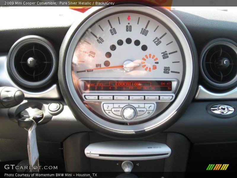 Pure Silver Metallic / Black/Grey 2009 Mini Cooper Convertible