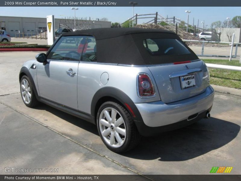 Pure Silver Metallic / Black/Grey 2009 Mini Cooper Convertible