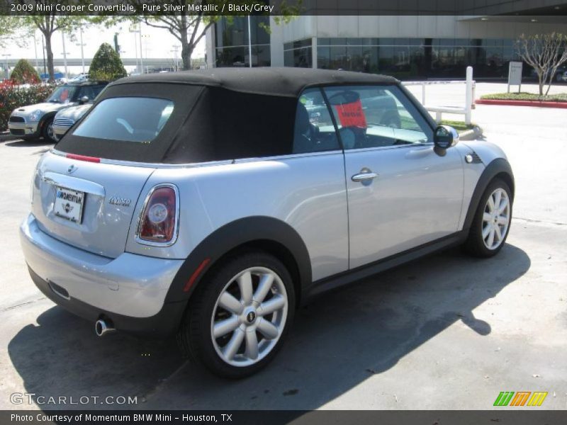 Pure Silver Metallic / Black/Grey 2009 Mini Cooper Convertible