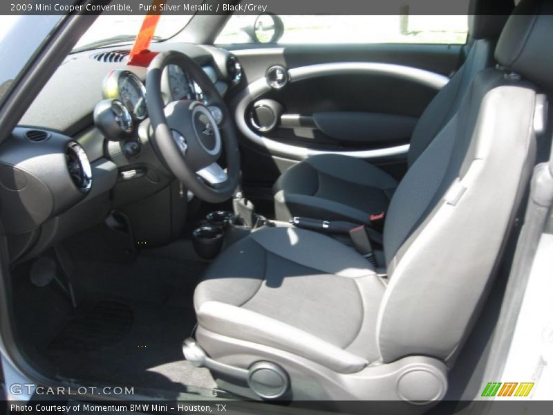 Pure Silver Metallic / Black/Grey 2009 Mini Cooper Convertible