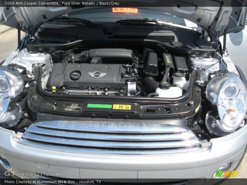 Pure Silver Metallic / Black/Grey 2009 Mini Cooper Convertible