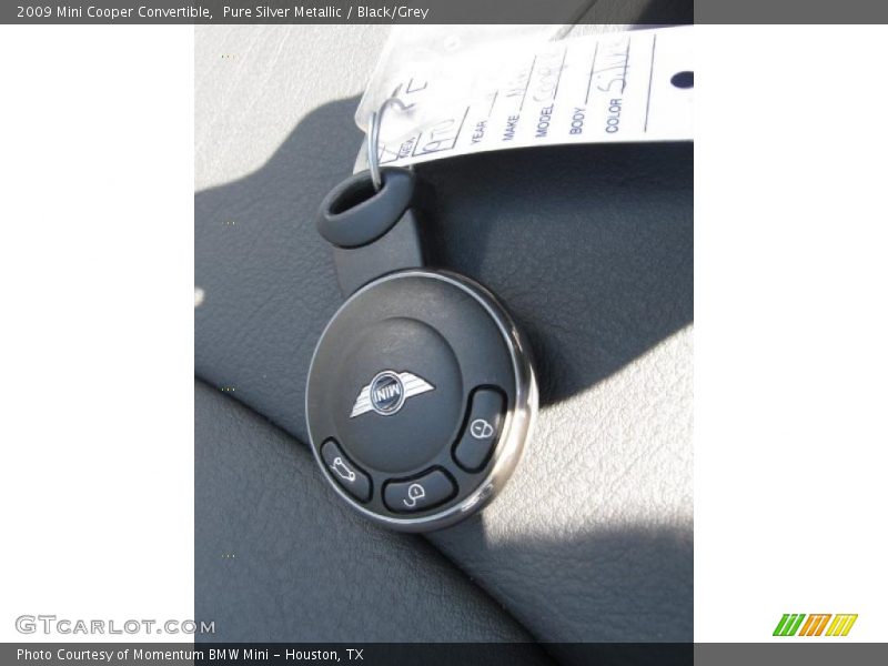 Pure Silver Metallic / Black/Grey 2009 Mini Cooper Convertible