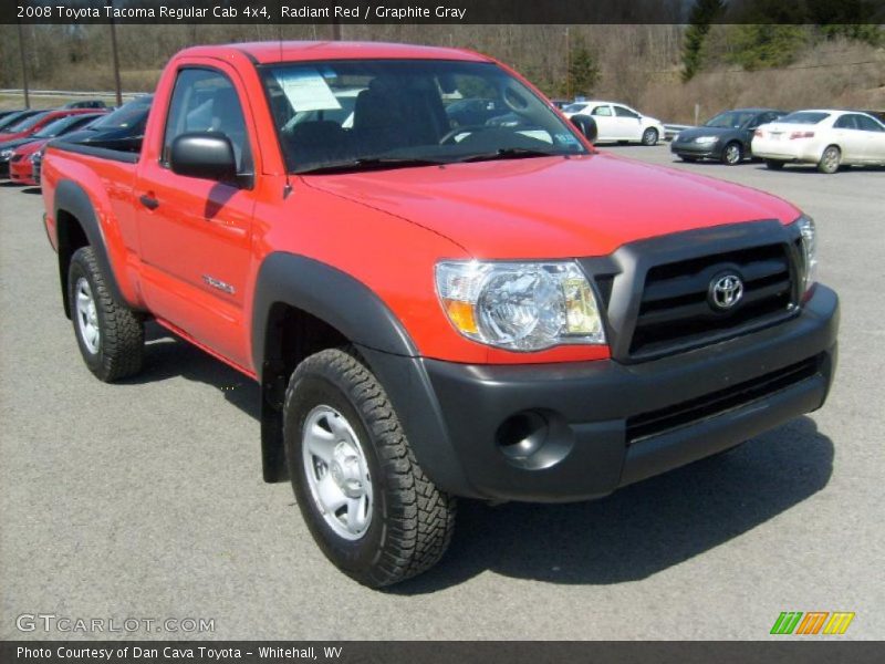 Radiant Red / Graphite Gray 2008 Toyota Tacoma Regular Cab 4x4