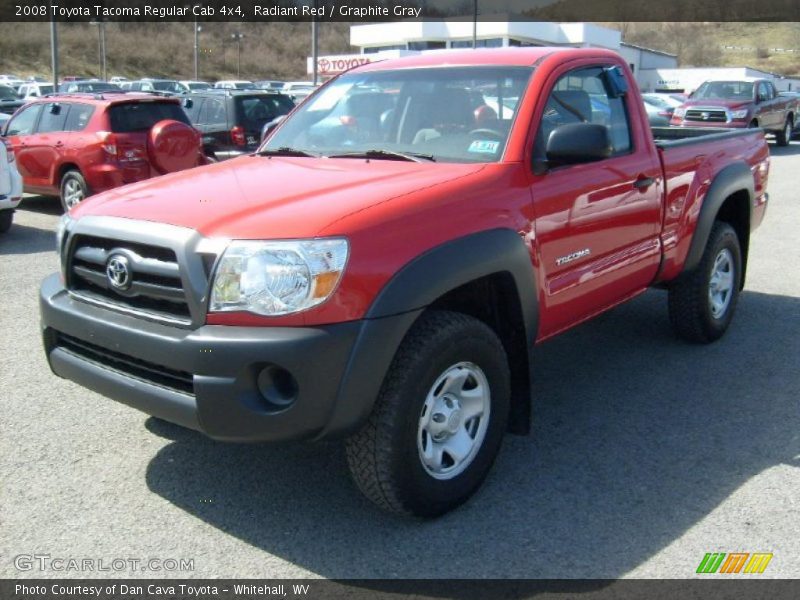 Radiant Red / Graphite Gray 2008 Toyota Tacoma Regular Cab 4x4