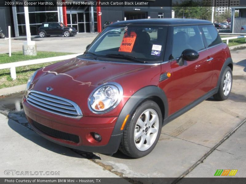 Nightfire Red Metallic / Punch Carbon Black Leather 2009 Mini Cooper Hardtop