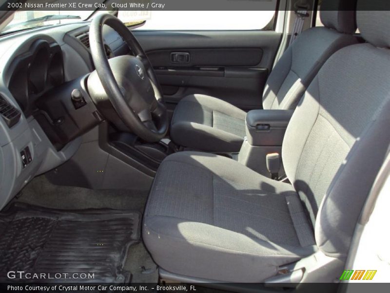 Cloud White / Gray 2002 Nissan Frontier XE Crew Cab