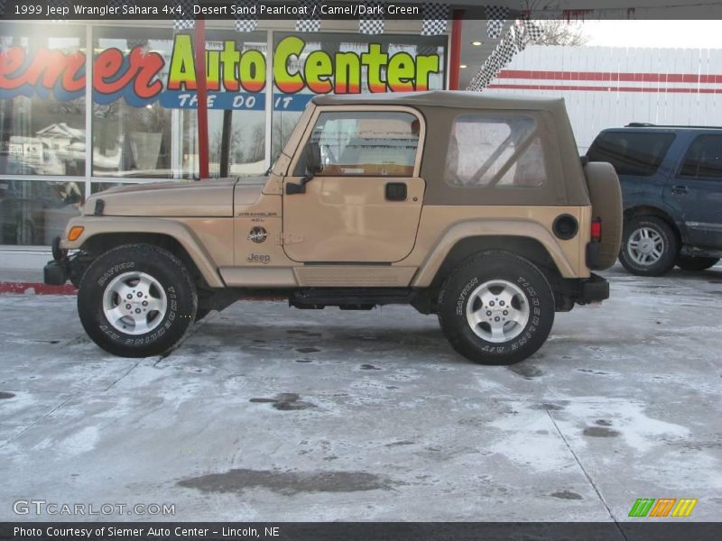 Desert Sand Pearlcoat / Camel/Dark Green 1999 Jeep Wrangler Sahara 4x4