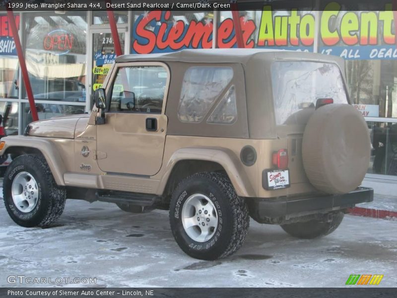 Desert Sand Pearlcoat / Camel/Dark Green 1999 Jeep Wrangler Sahara 4x4