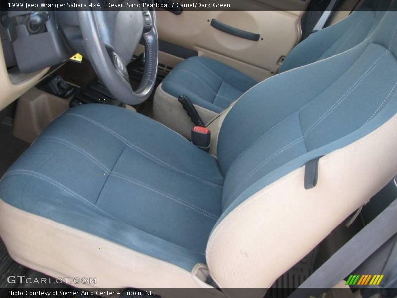 Desert Sand Pearlcoat / Camel/Dark Green 1999 Jeep Wrangler Sahara 4x4