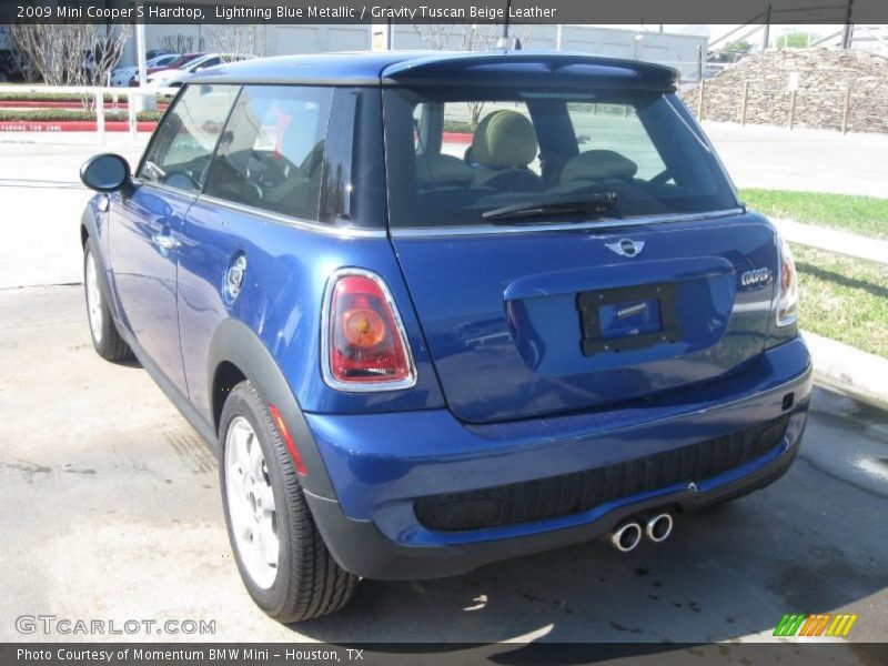 Lightning Blue Metallic / Gravity Tuscan Beige Leather 2009 Mini Cooper S Hardtop