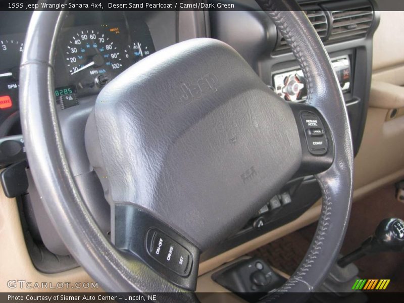 Desert Sand Pearlcoat / Camel/Dark Green 1999 Jeep Wrangler Sahara 4x4