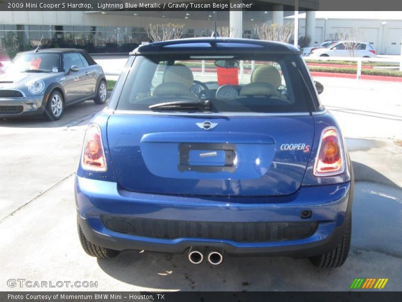 Lightning Blue Metallic / Gravity Tuscan Beige Leather 2009 Mini Cooper S Hardtop