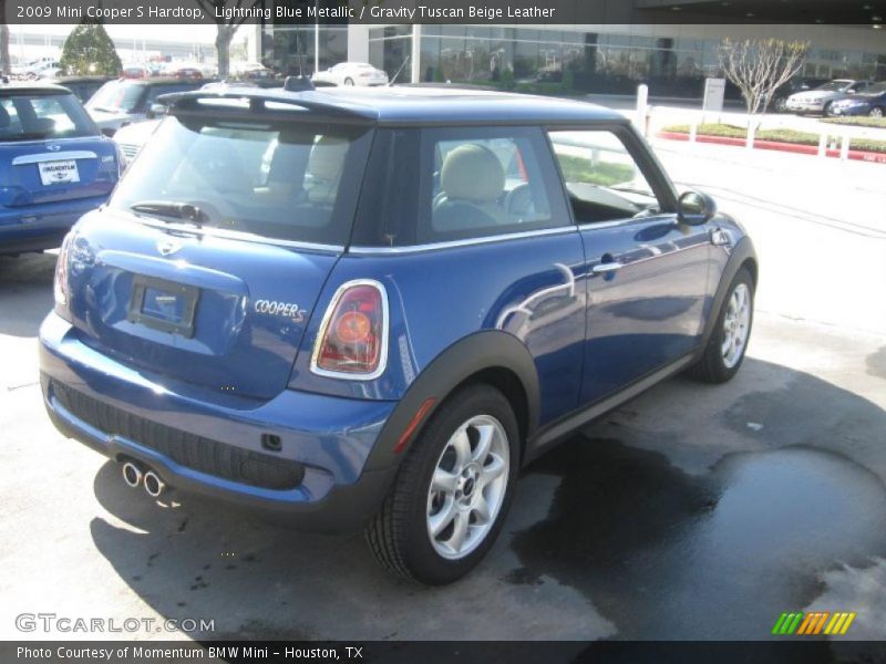 Lightning Blue Metallic / Gravity Tuscan Beige Leather 2009 Mini Cooper S Hardtop