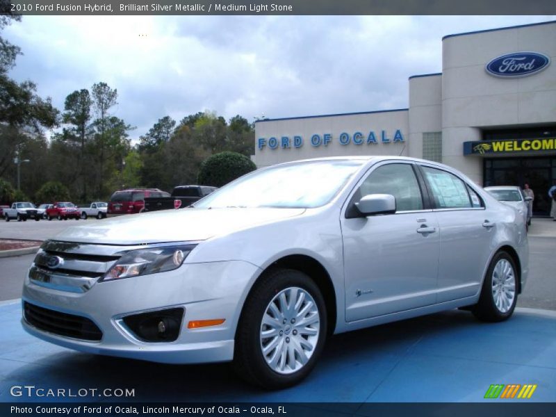 Brilliant Silver Metallic / Medium Light Stone 2010 Ford Fusion Hybrid