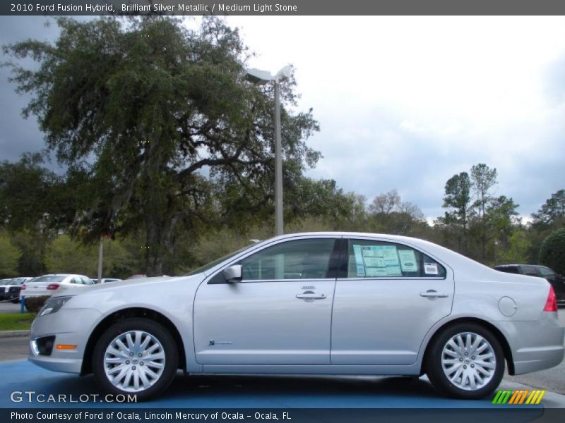 Brilliant Silver Metallic / Medium Light Stone 2010 Ford Fusion Hybrid