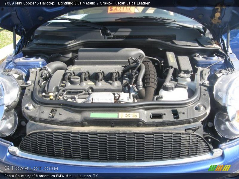 Lightning Blue Metallic / Gravity Tuscan Beige Leather 2009 Mini Cooper S Hardtop