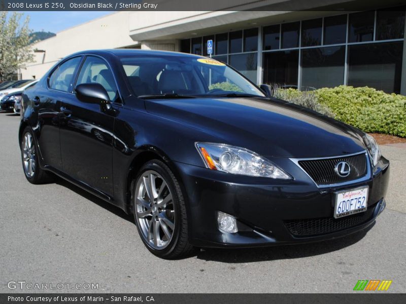 Obsidian Black / Sterling Gray 2008 Lexus IS 250