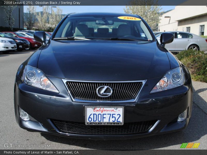 Obsidian Black / Sterling Gray 2008 Lexus IS 250