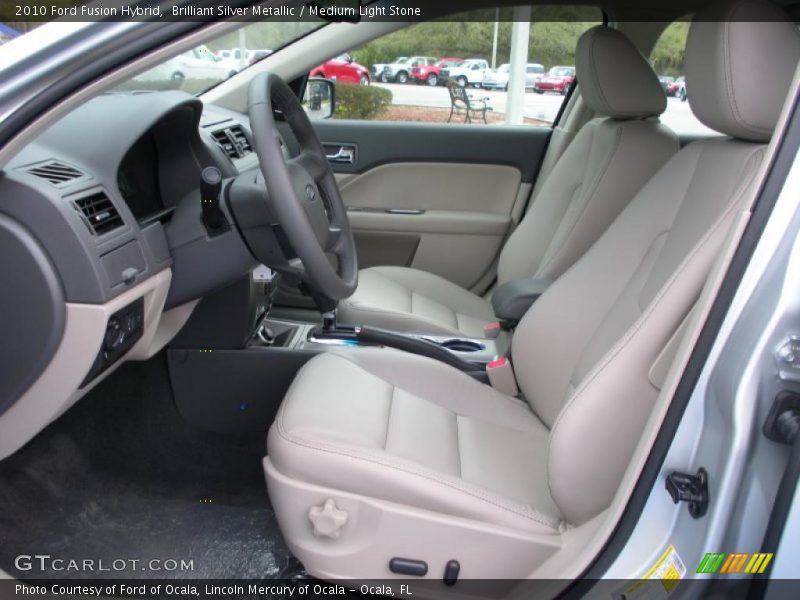 Brilliant Silver Metallic / Medium Light Stone 2010 Ford Fusion Hybrid