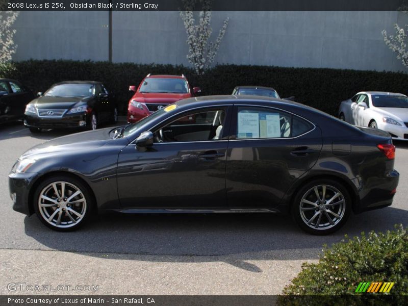 Obsidian Black / Sterling Gray 2008 Lexus IS 250
