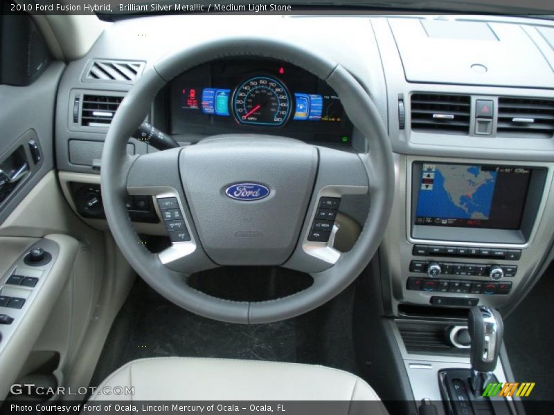 Brilliant Silver Metallic / Medium Light Stone 2010 Ford Fusion Hybrid