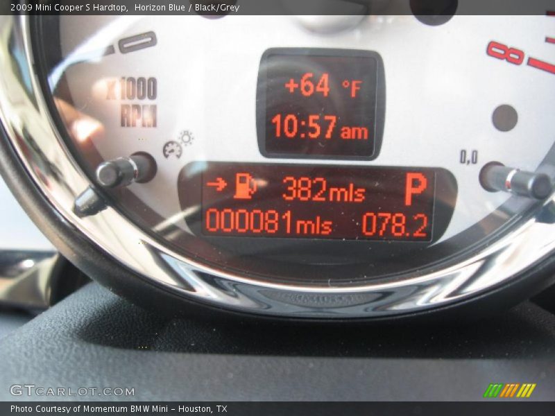 Horizon Blue / Black/Grey 2009 Mini Cooper S Hardtop