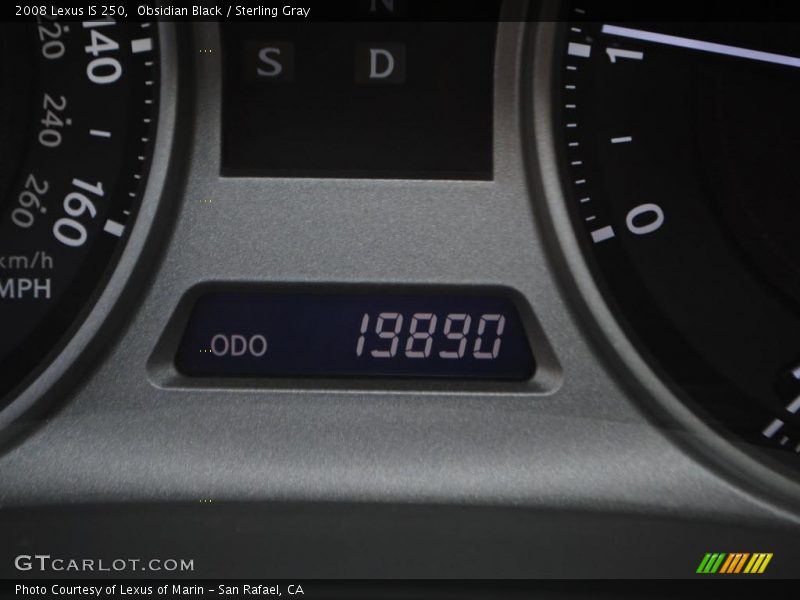Obsidian Black / Sterling Gray 2008 Lexus IS 250