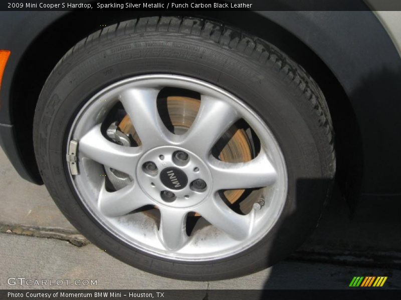 Sparkling Silver Metallic / Punch Carbon Black Leather 2009 Mini Cooper S Hardtop