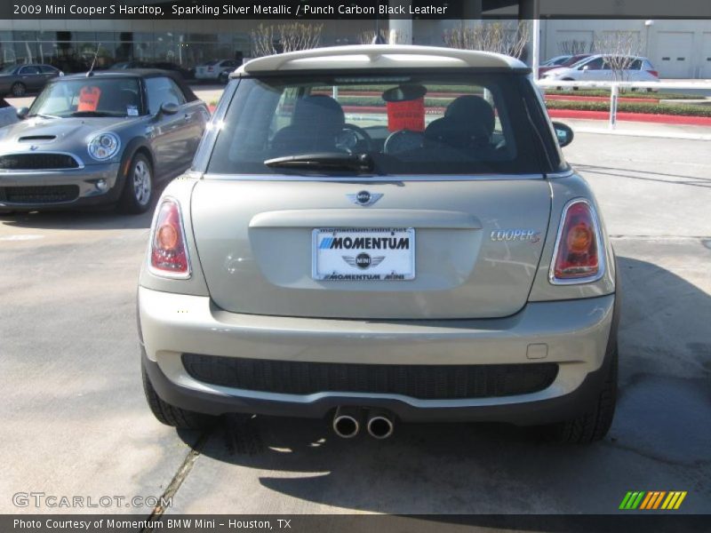 Sparkling Silver Metallic / Punch Carbon Black Leather 2009 Mini Cooper S Hardtop
