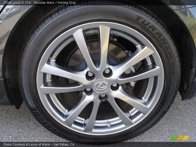 Obsidian Black / Sterling Gray 2008 Lexus IS 250