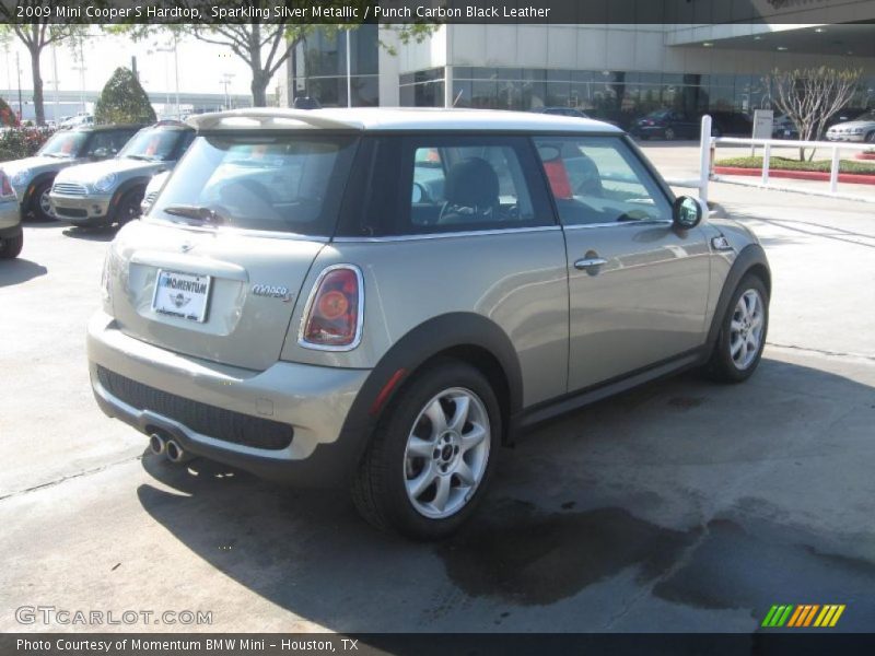 Sparkling Silver Metallic / Punch Carbon Black Leather 2009 Mini Cooper S Hardtop