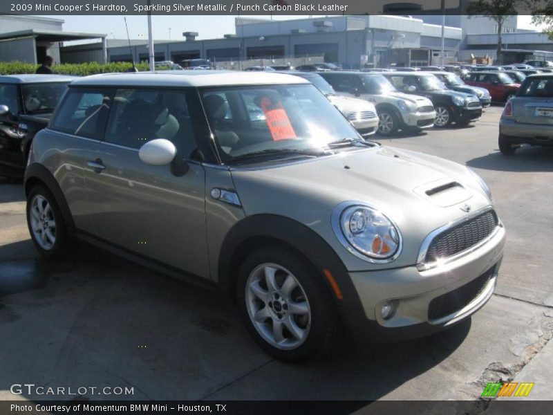 Sparkling Silver Metallic / Punch Carbon Black Leather 2009 Mini Cooper S Hardtop