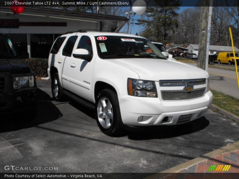 Summit White / Light Cashmere/Ebony 2007 Chevrolet Tahoe LTZ 4x4