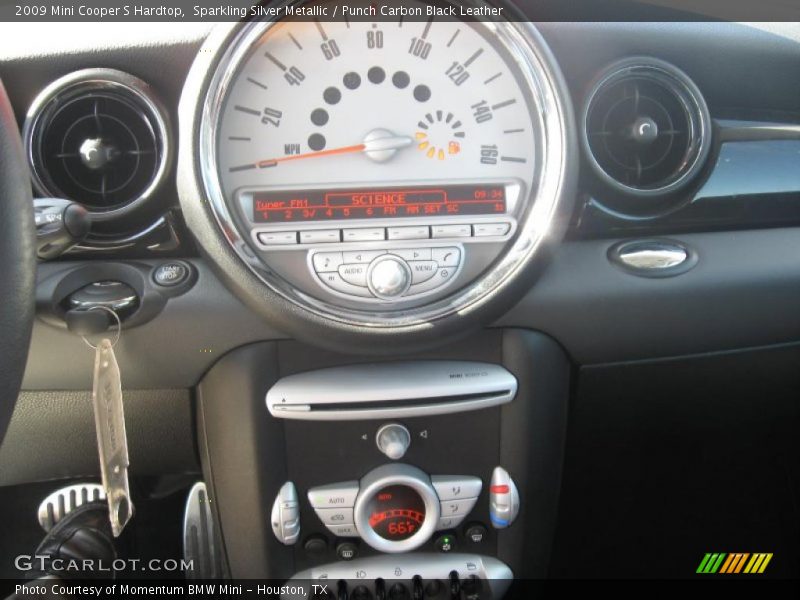 Sparkling Silver Metallic / Punch Carbon Black Leather 2009 Mini Cooper S Hardtop