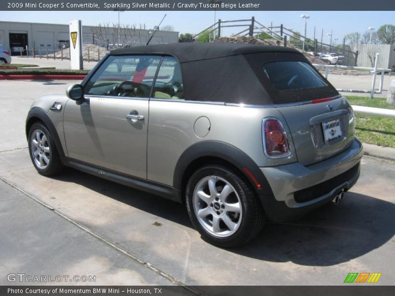 Sparkling Silver Metallic / Gravity Tuscan Beige Leather 2009 Mini Cooper S Convertible