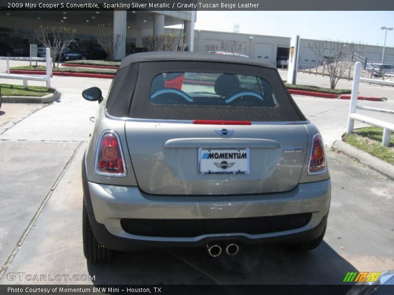 Sparkling Silver Metallic / Gravity Tuscan Beige Leather 2009 Mini Cooper S Convertible