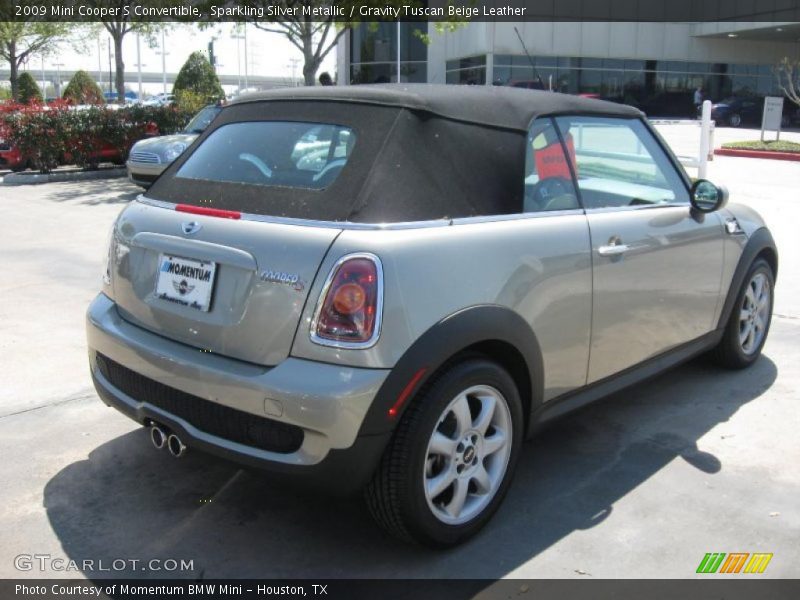 Sparkling Silver Metallic / Gravity Tuscan Beige Leather 2009 Mini Cooper S Convertible