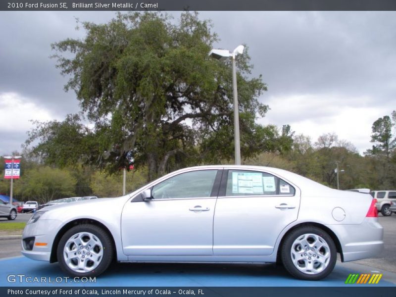 Brilliant Silver Metallic / Camel 2010 Ford Fusion SE