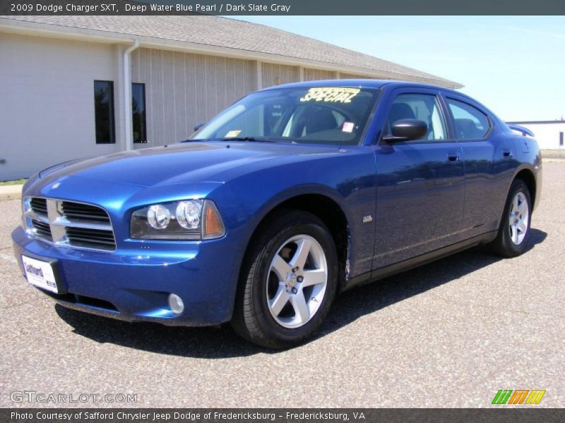 Deep Water Blue Pearl / Dark Slate Gray 2009 Dodge Charger SXT