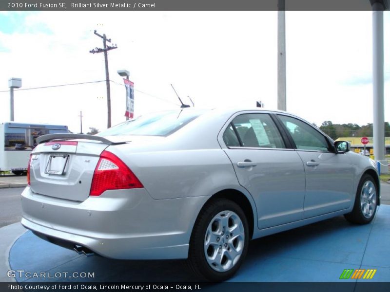 Brilliant Silver Metallic / Camel 2010 Ford Fusion SE