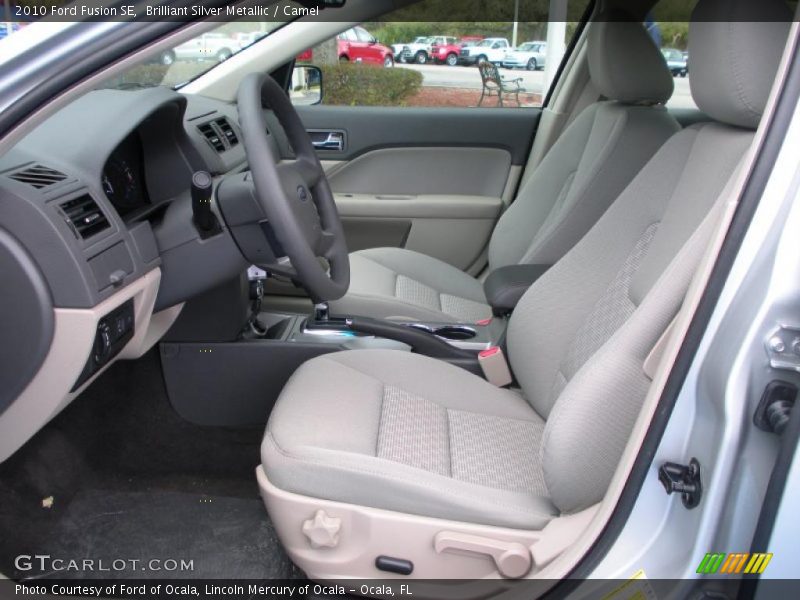 Brilliant Silver Metallic / Camel 2010 Ford Fusion SE