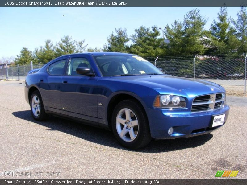 Deep Water Blue Pearl / Dark Slate Gray 2009 Dodge Charger SXT