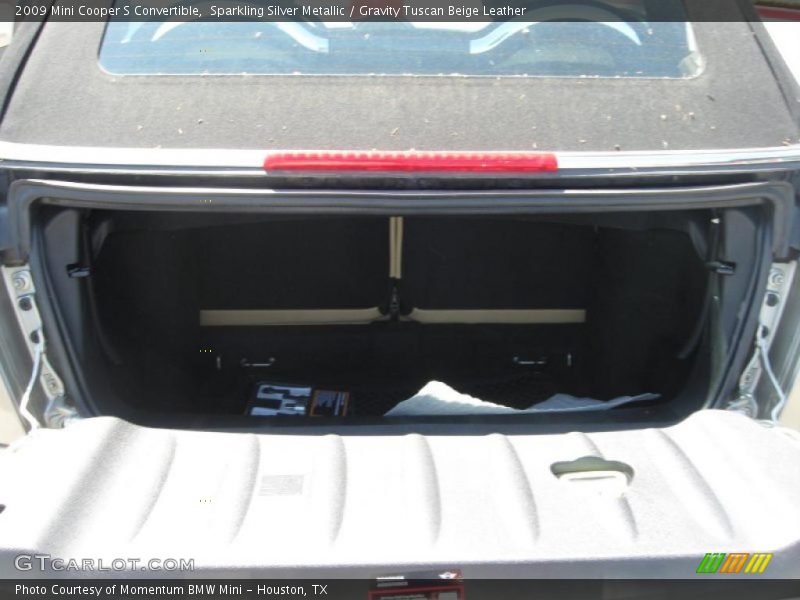 Sparkling Silver Metallic / Gravity Tuscan Beige Leather 2009 Mini Cooper S Convertible