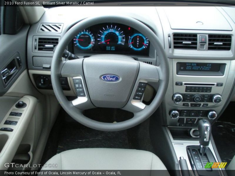 Brilliant Silver Metallic / Camel 2010 Ford Fusion SE