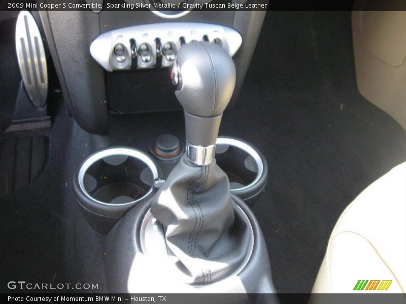 Sparkling Silver Metallic / Gravity Tuscan Beige Leather 2009 Mini Cooper S Convertible