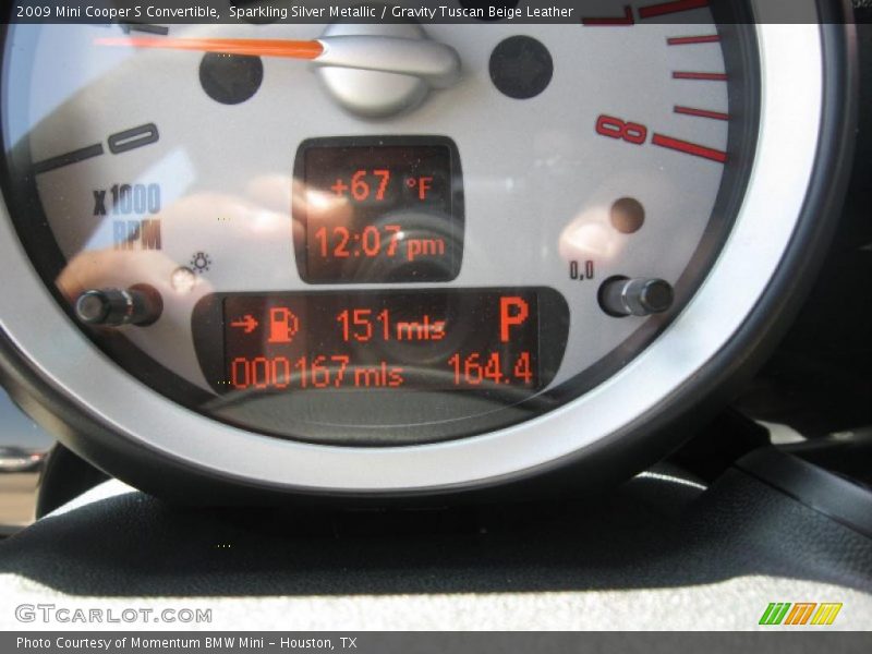 Sparkling Silver Metallic / Gravity Tuscan Beige Leather 2009 Mini Cooper S Convertible