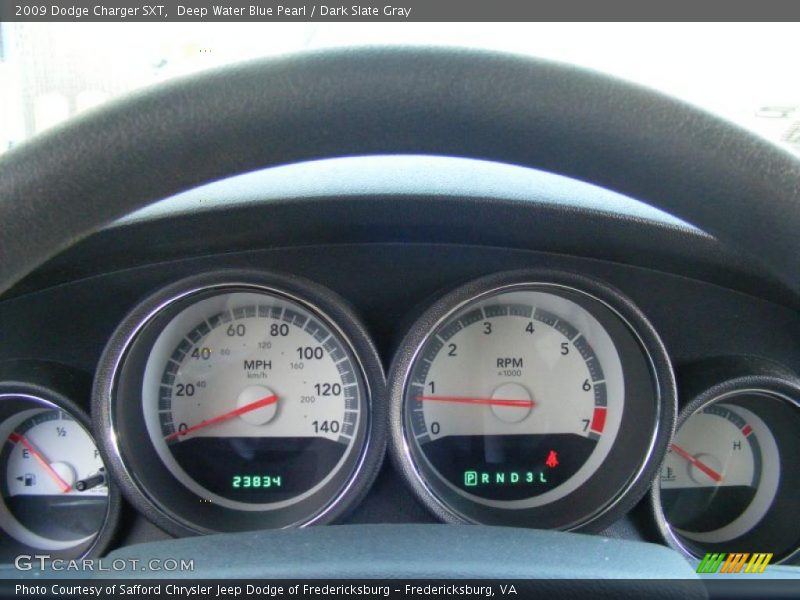Deep Water Blue Pearl / Dark Slate Gray 2009 Dodge Charger SXT